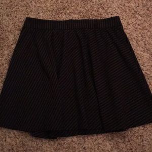 Black and White Pinstriped Skirt
